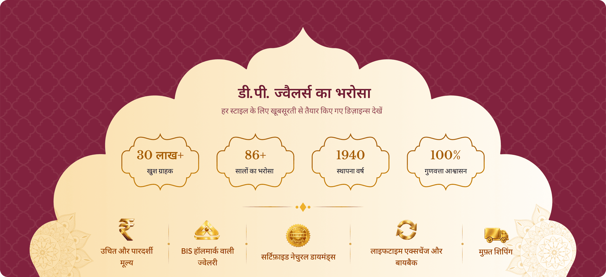 डी.पी. ज्वेलर्स का आश्वासन