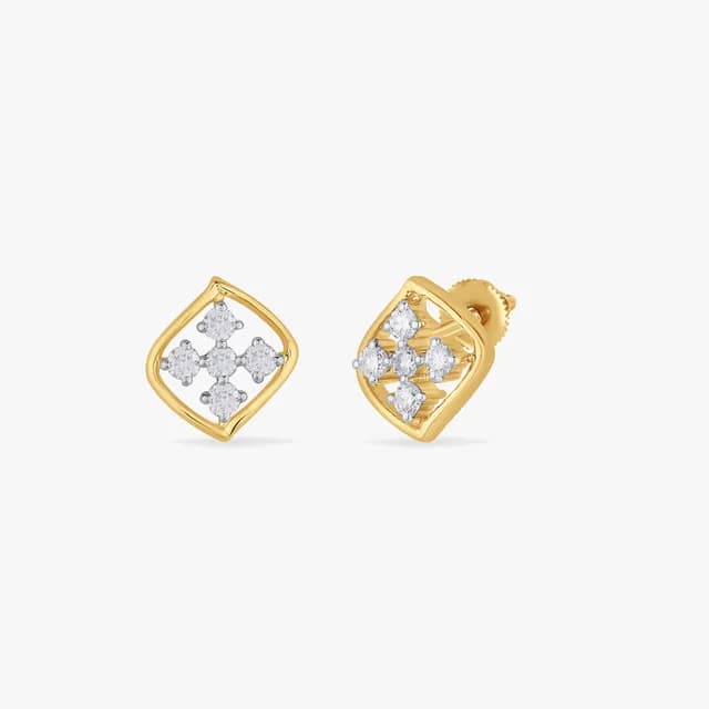 Everyday Poise Diamond Stud Earrings