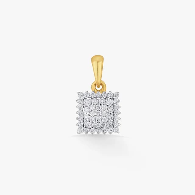 Glistening Square Diamond Pendant