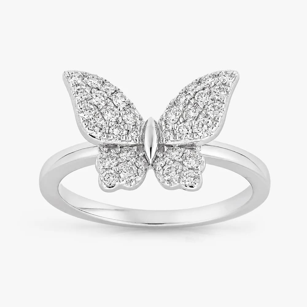 Amoura's Bold Butterfly Diamond Ring — image 2