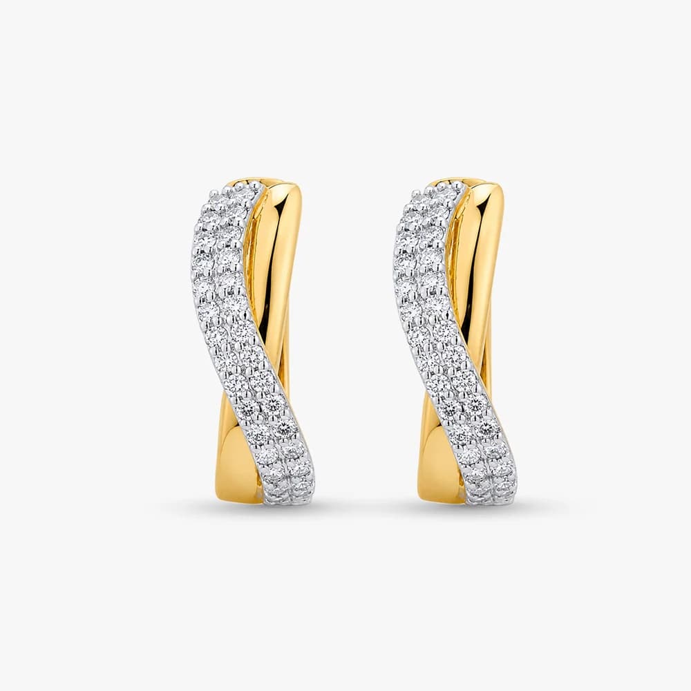 Ribbon Twist Diamond Earrings — image 2