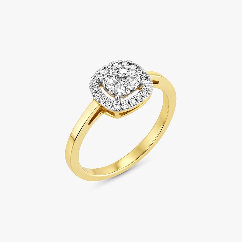 Glistening Halo Diamond Ring — image 1