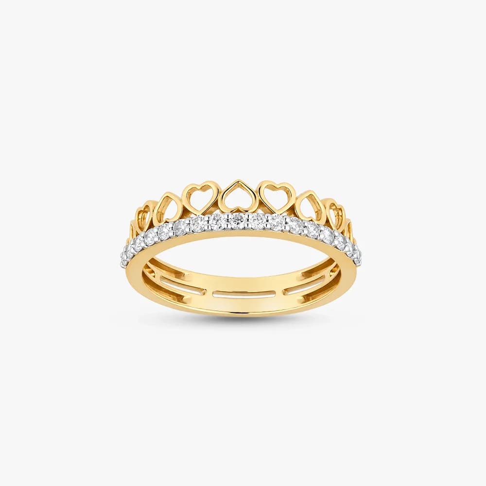 Heart Tiara Diamond Ring — image 2