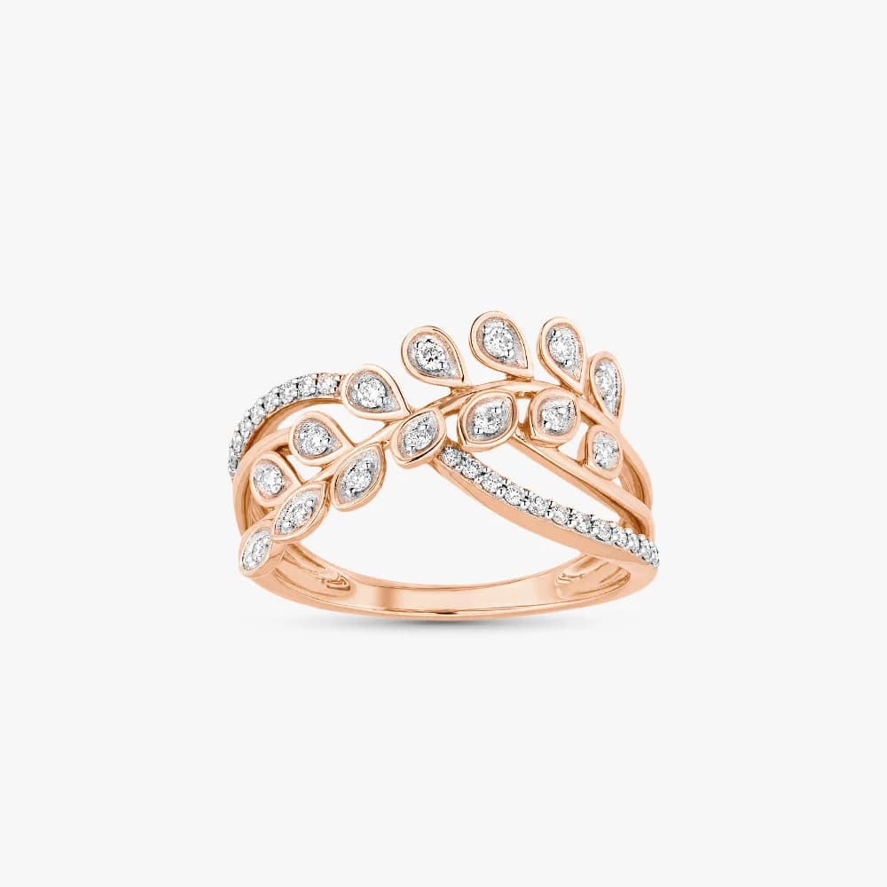 Leaf Cascade Diamond Ring — image 1