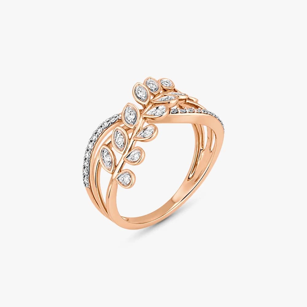 Leaf Cascade Diamond Ring — image 2