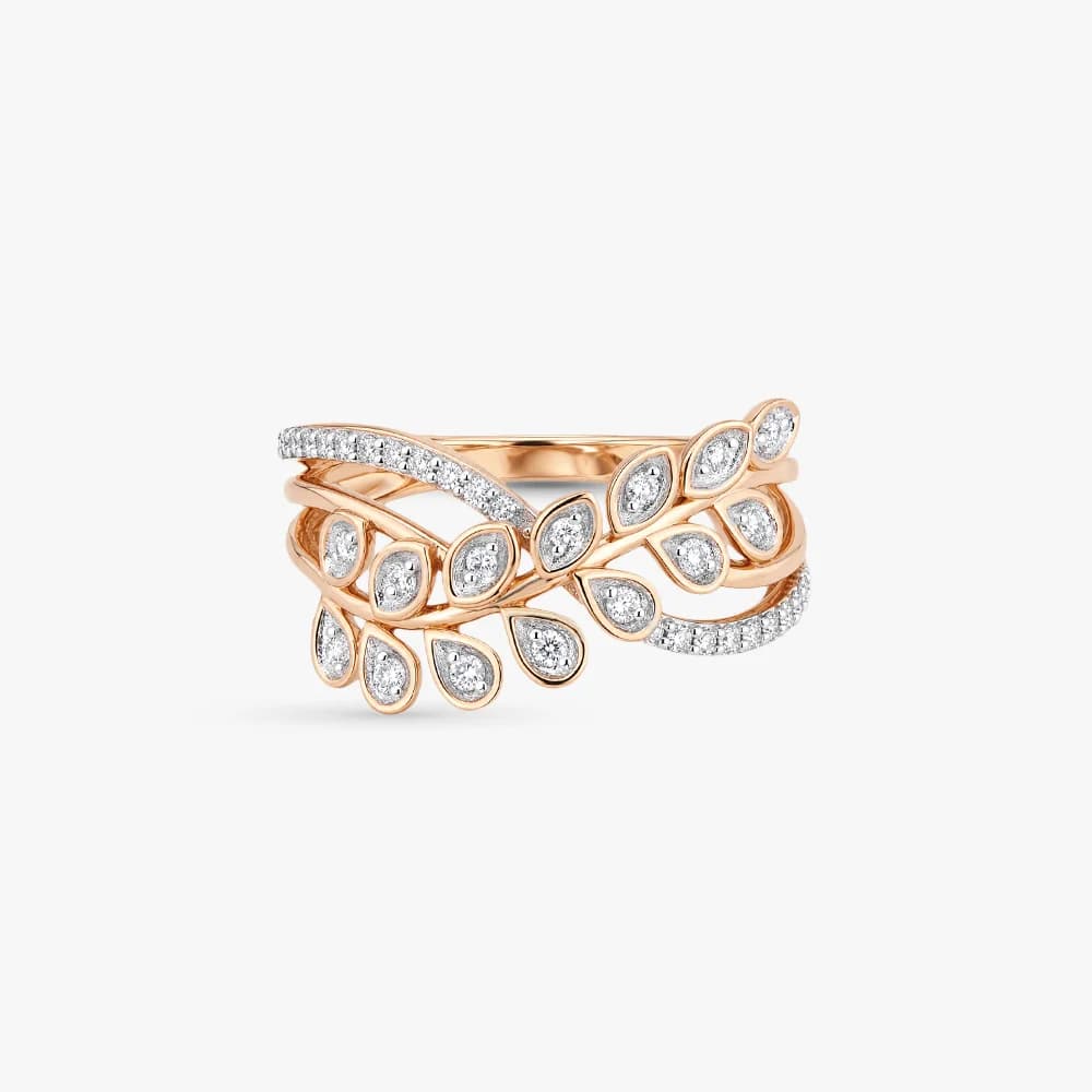Leaf Cascade Diamond Ring — image 3
