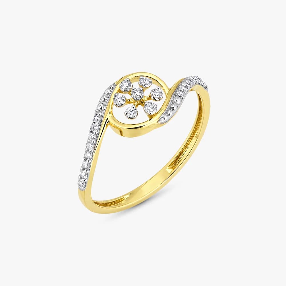 Floral Flow Diamond Ring — image 1