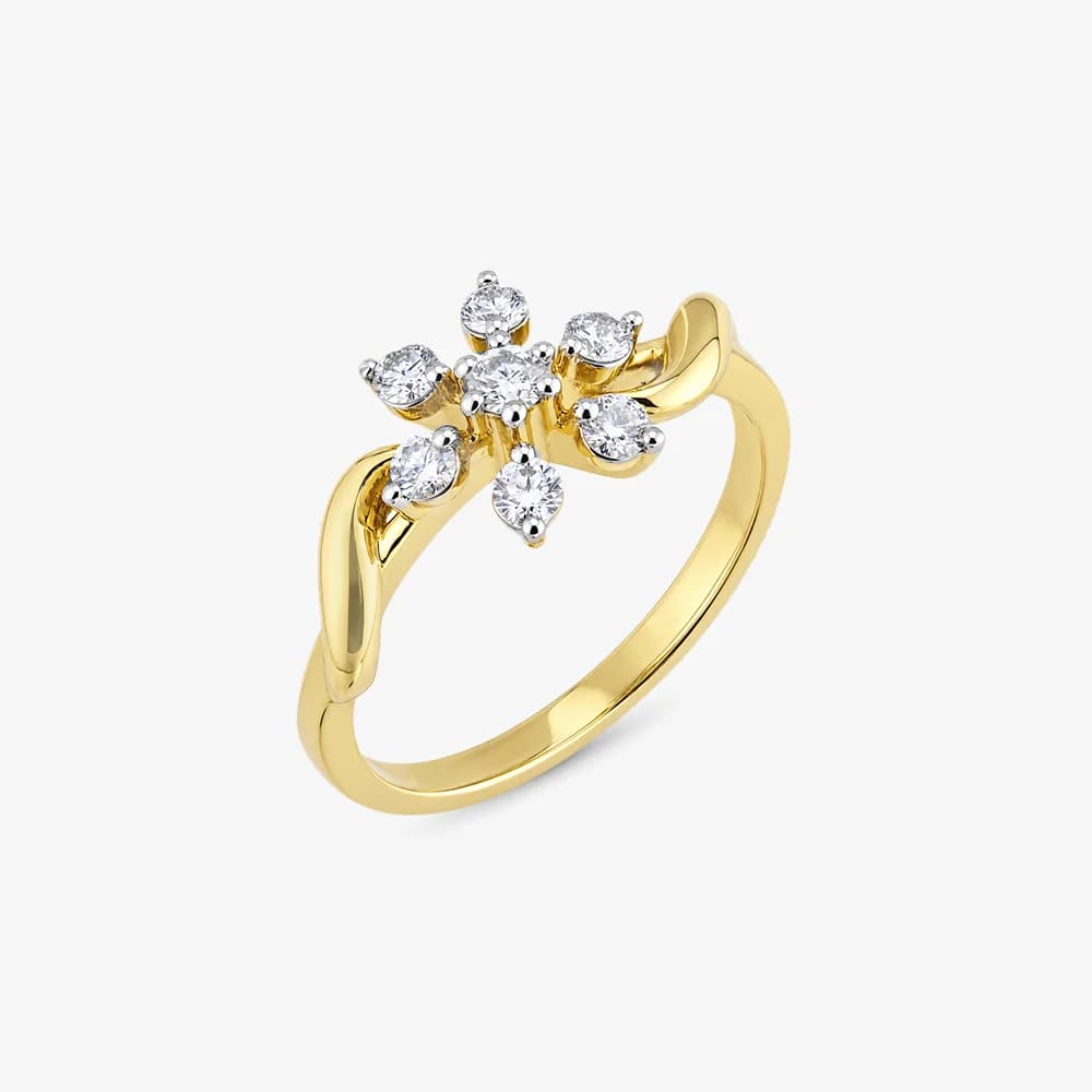 Gilded Flora Diamond Ring — image 1