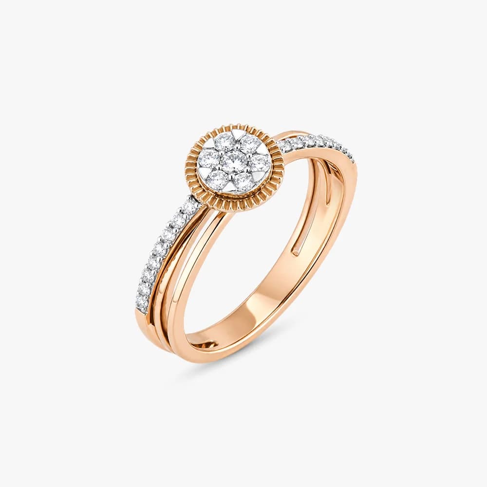 Vintage Halo Diamond Ring — image 1