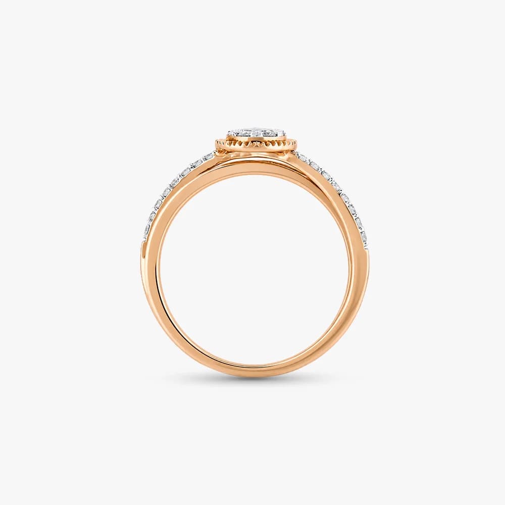 Vintage Halo Diamond Ring — image 4