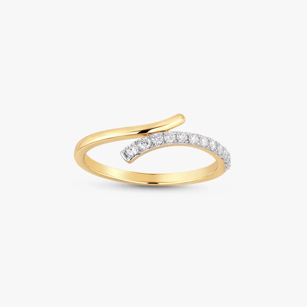 Minimal Curve Diamond Ring — image 2