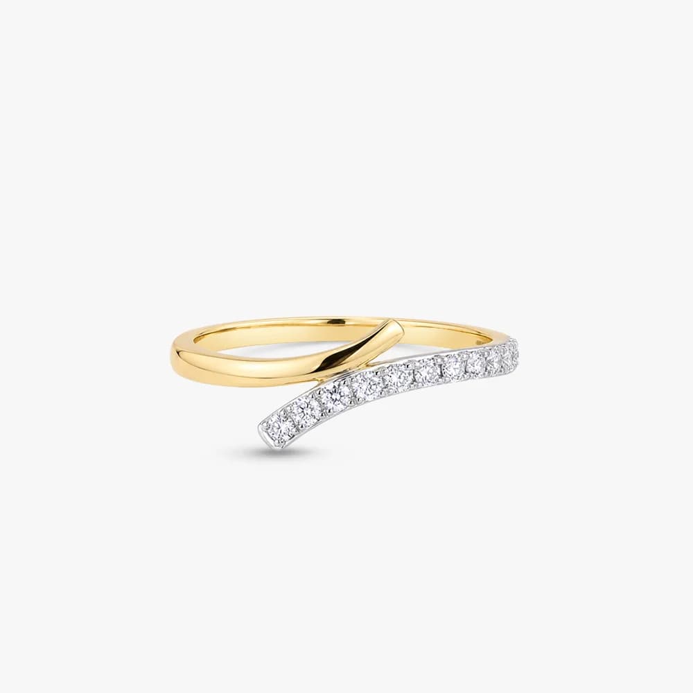 Minimal Curve Diamond Ring — image 3