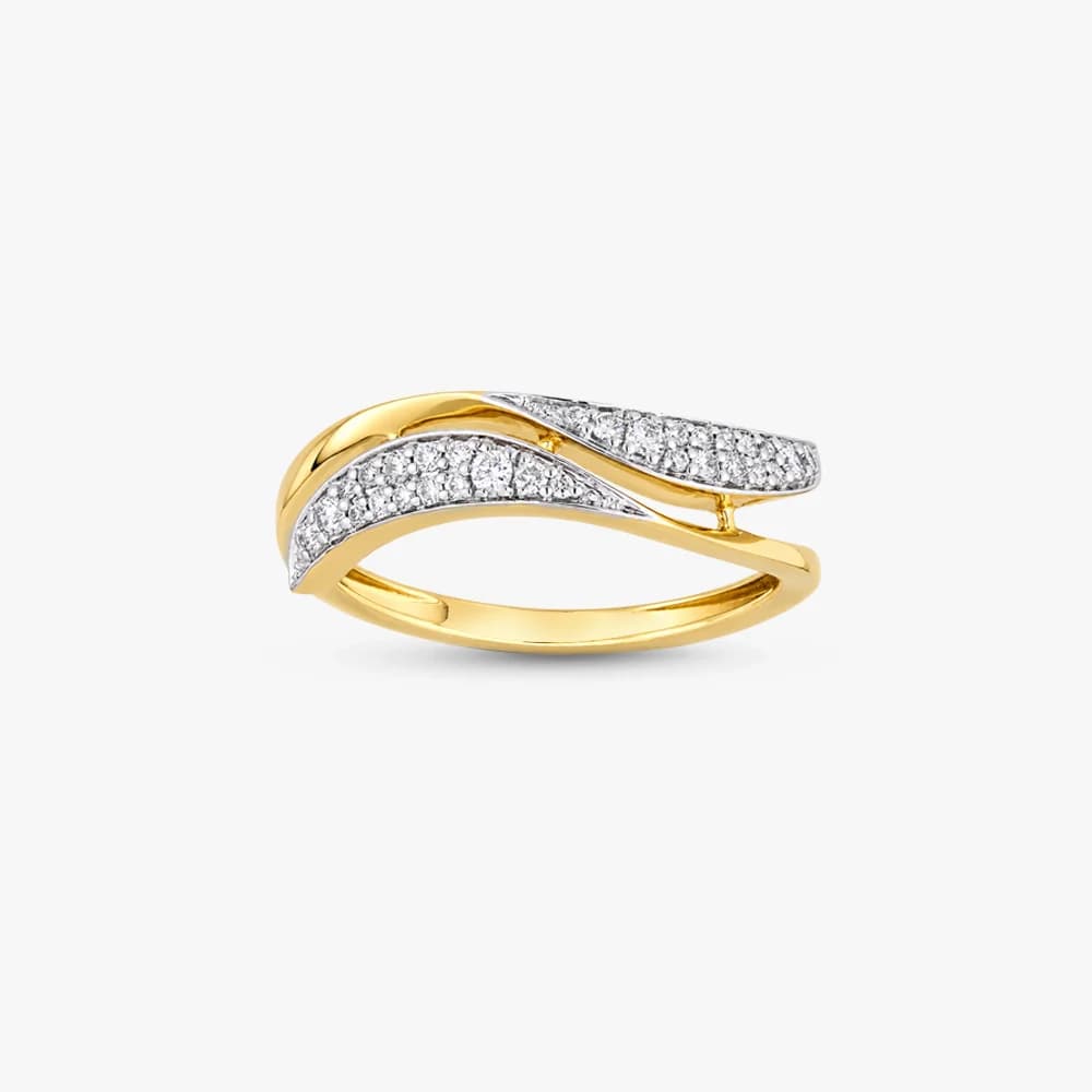 Stacked Curve Diamond Ring — image 2
