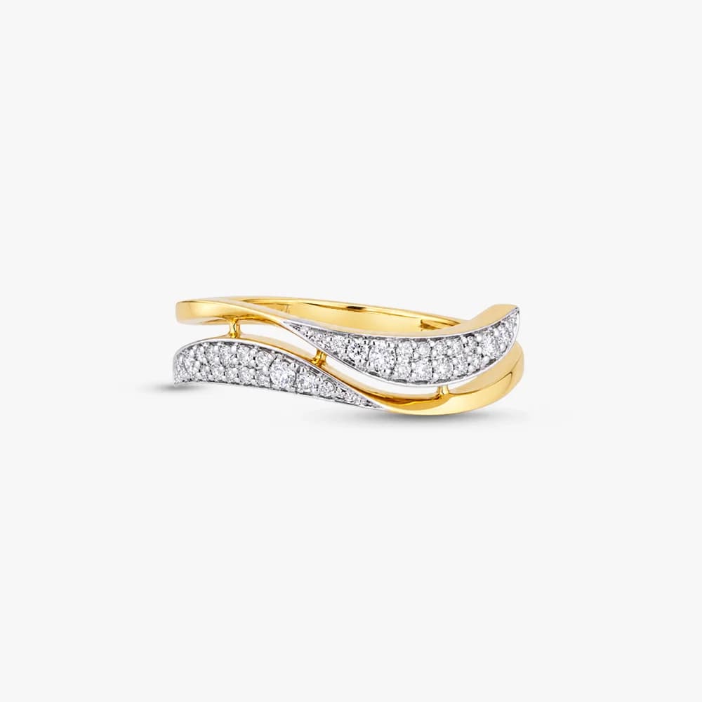 Stacked Curve Diamond Ring — image 3