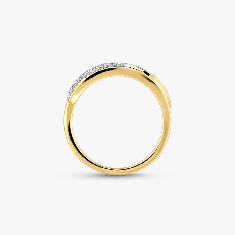 Stacked Curve Diamond Ring — image 4
