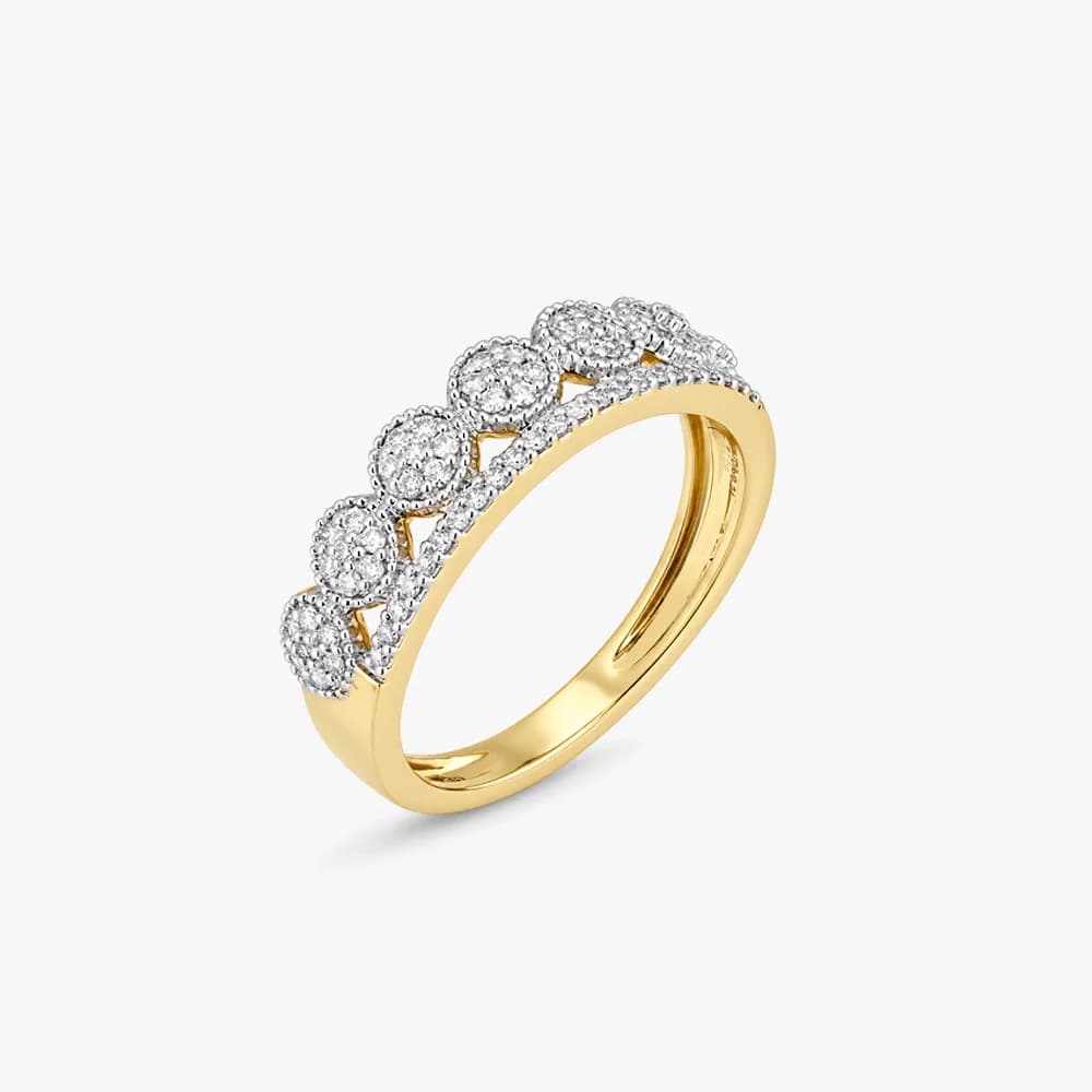 Stacked Crown Diamond Ring — image 1