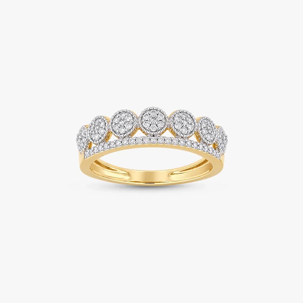 Stacked Crown Diamond Ring — image 2