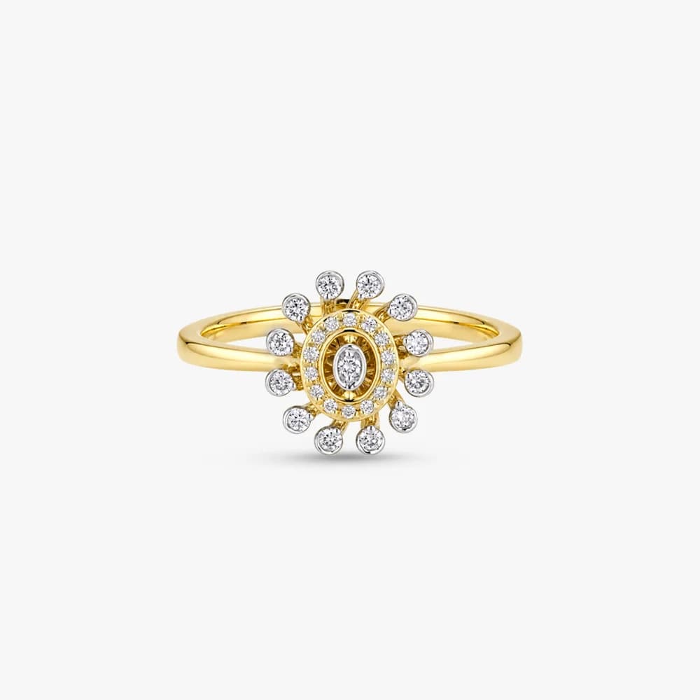 Golden Sunburst Diamond Ring — image 3
