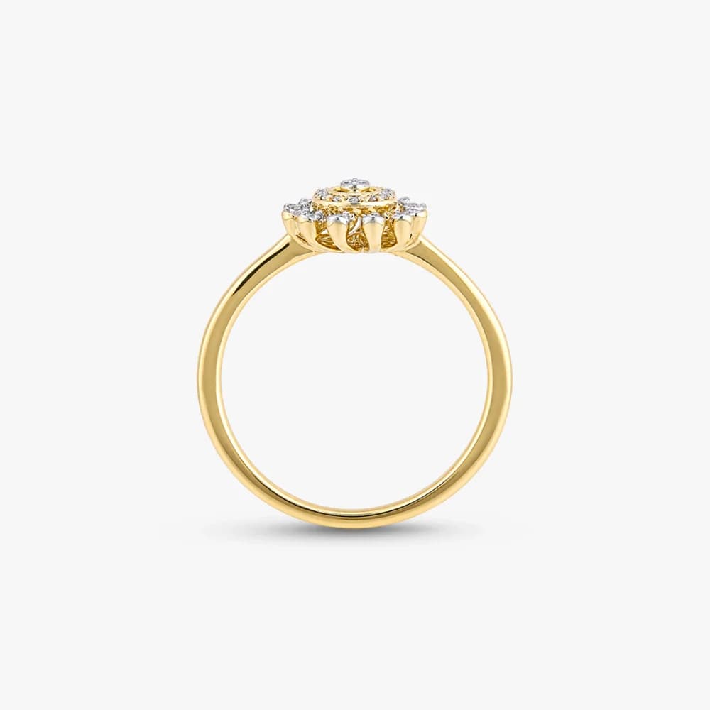 Golden Sunburst Diamond Ring — image 4
