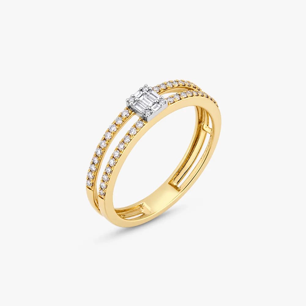 Double Spark Diamond Band Ring — image 1