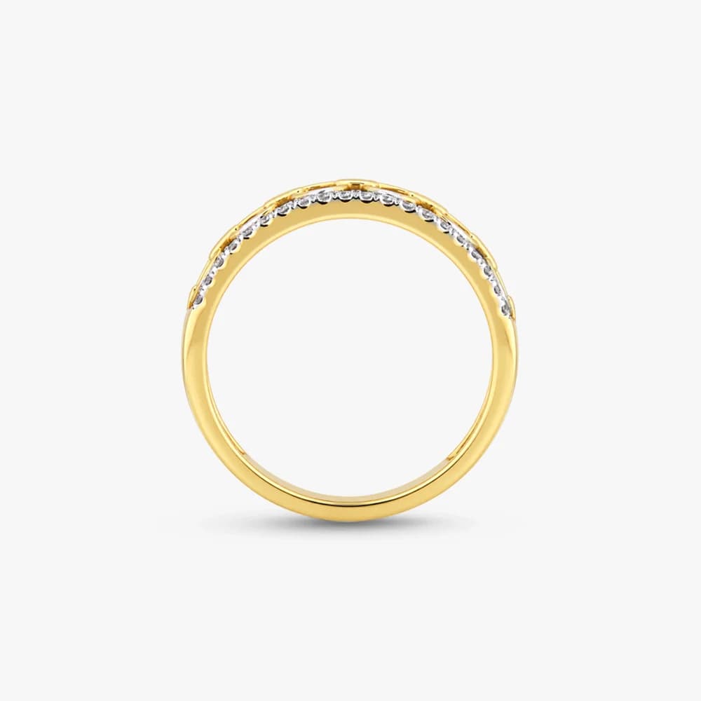 Stacked Links Diamond Ring — image 4