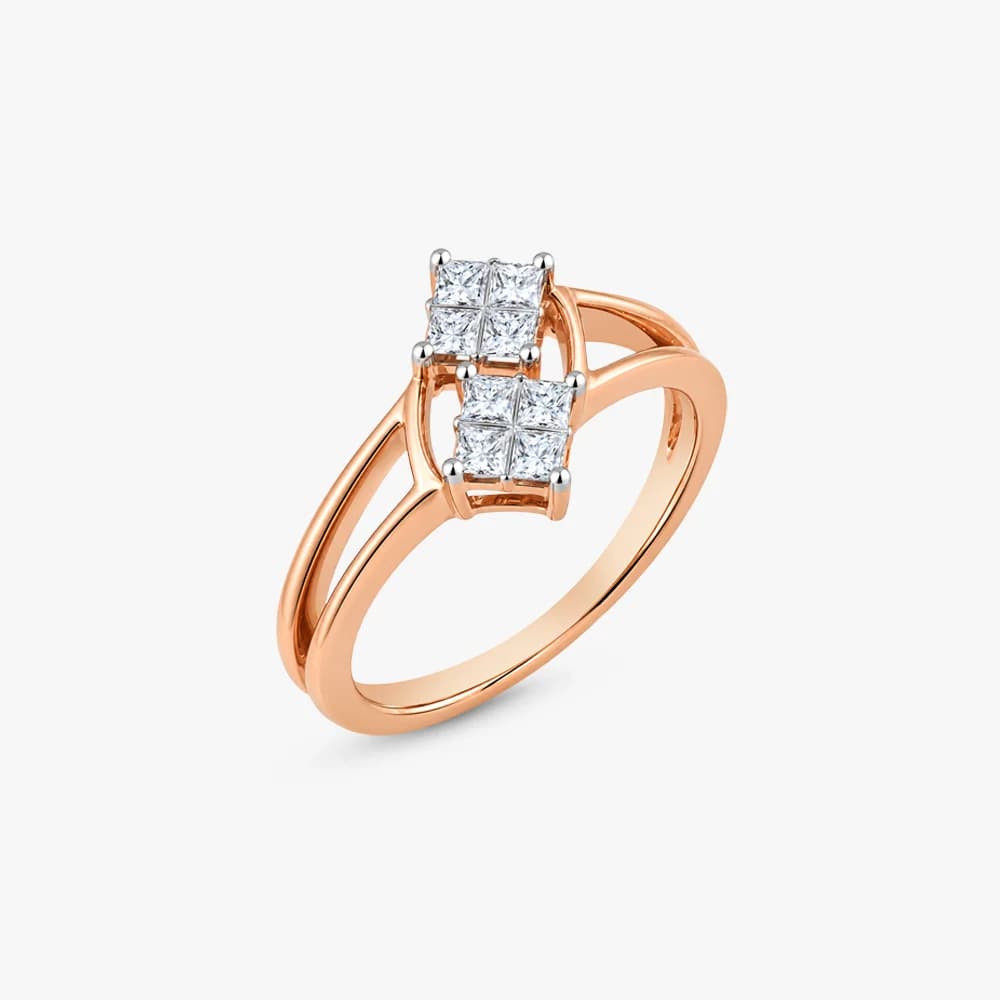 Duo Stacked Diamond Ring — image 1