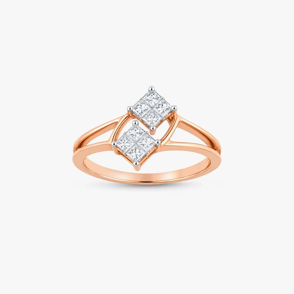 Duo Stacked Diamond Ring — image 2