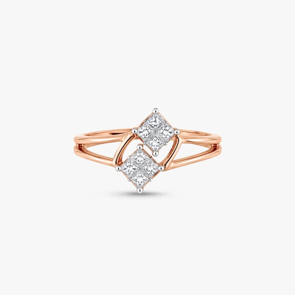 Duo Stacked Diamond Ring — image 3