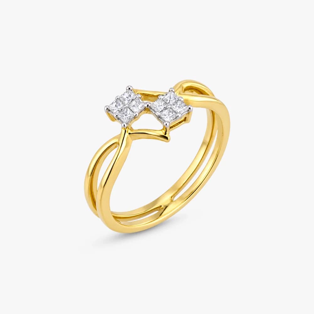 Gleaming Duo Diamond Ring — image 1