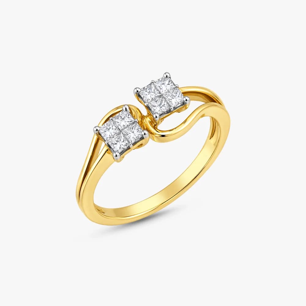 Entwined Duo Diamond Ring — image 1