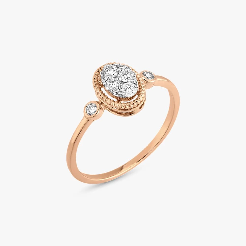 Vintage Oval Diamond Ring — image 1