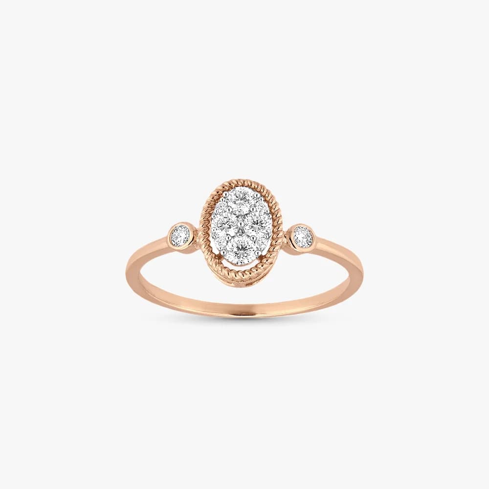 Vintage Oval Diamond Ring — image 2