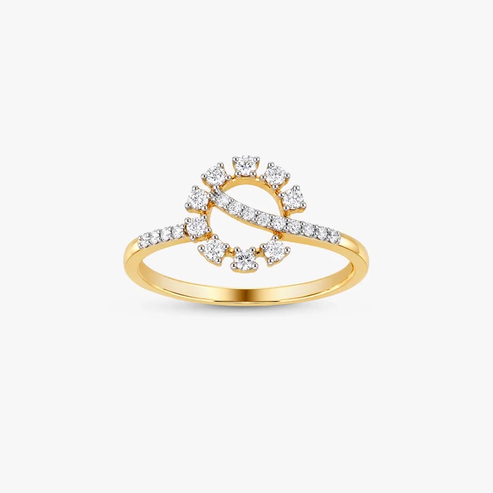 Gilded Circle Diamond Ring — image 2