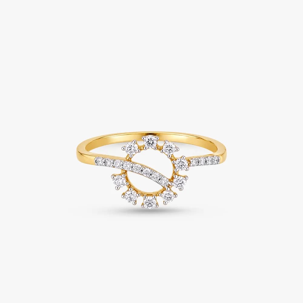 Gilded Circle Diamond Ring — image 3