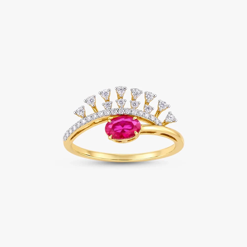 Ruby Crown Diamond Ring — image 1