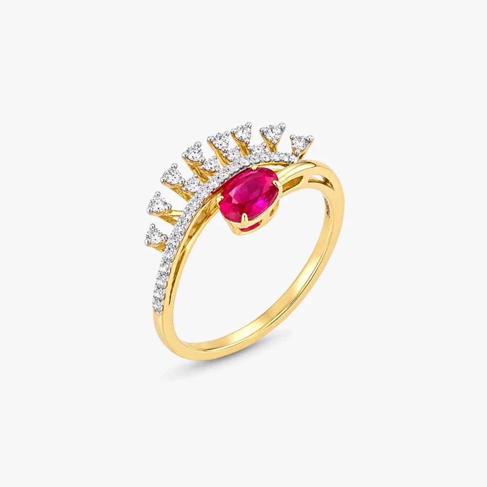 Ruby Crown Diamond Ring — image 2