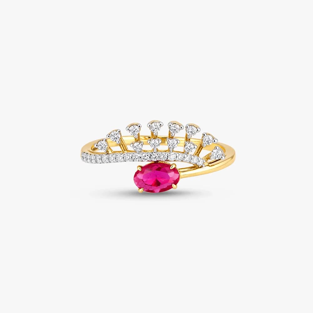 Ruby Crown Diamond Ring — image 3