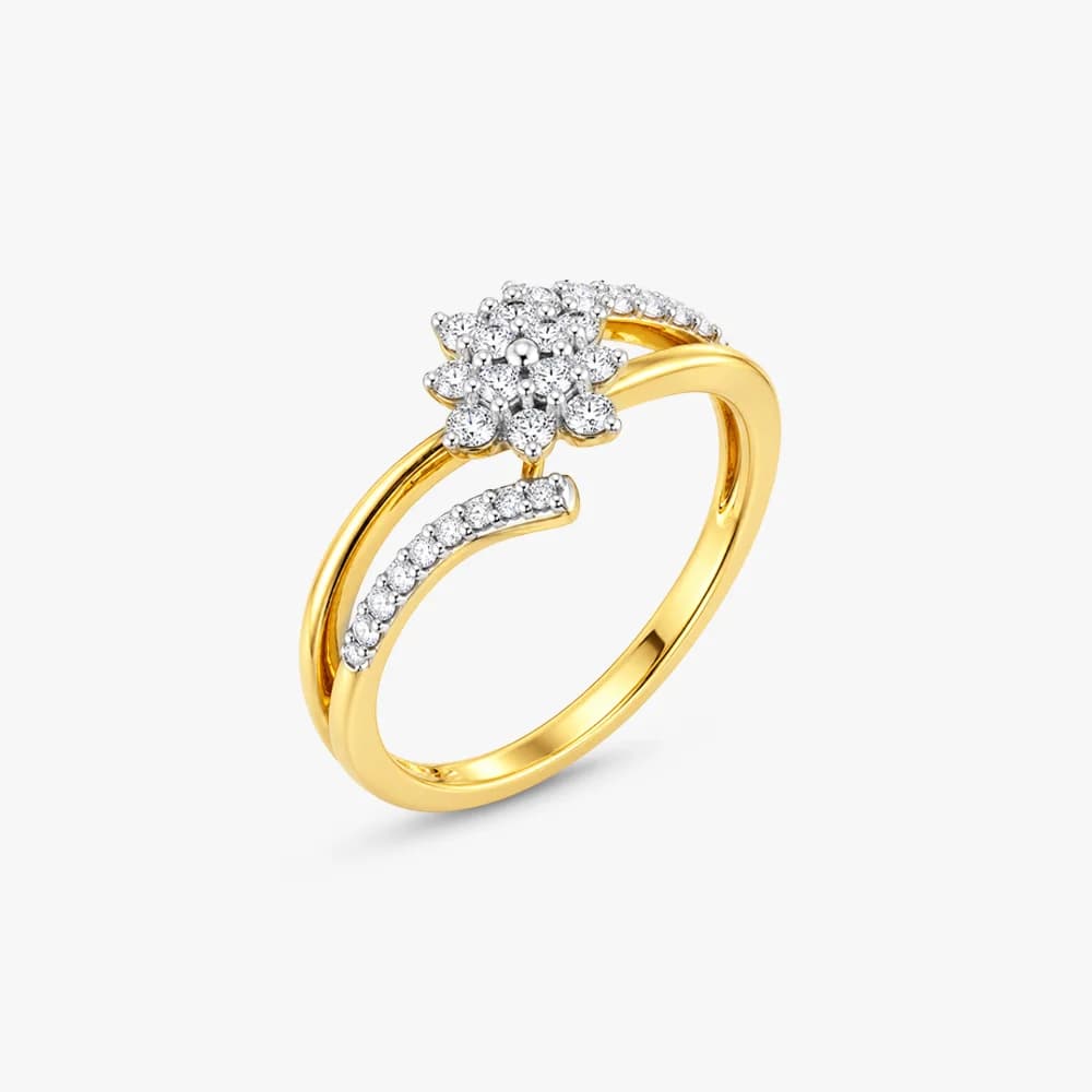 Sunburst Curve Diamond Ring — image 1