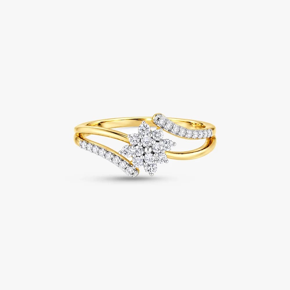 Sunburst Curve Diamond Ring — image 3