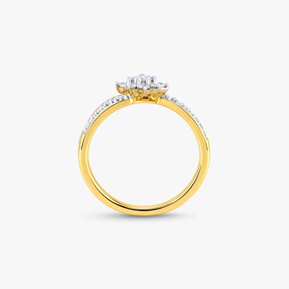 Sunburst Curve Diamond Ring — image 4