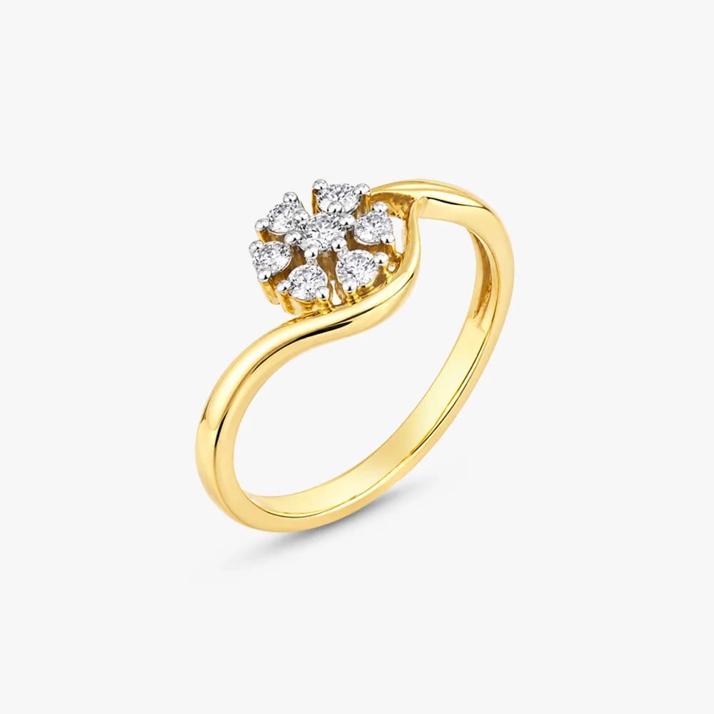 Flower Wave Diamond Ring — image 1