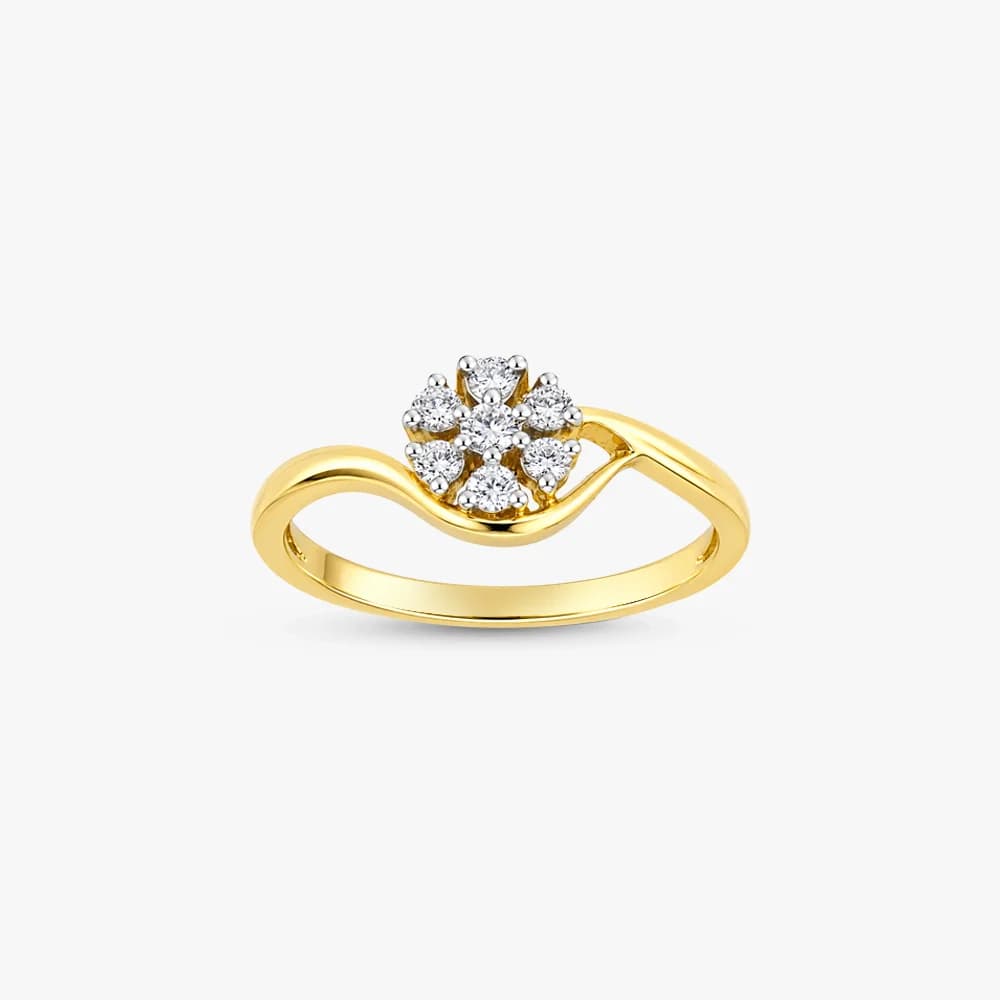 Flower Wave Diamond Ring — image 2
