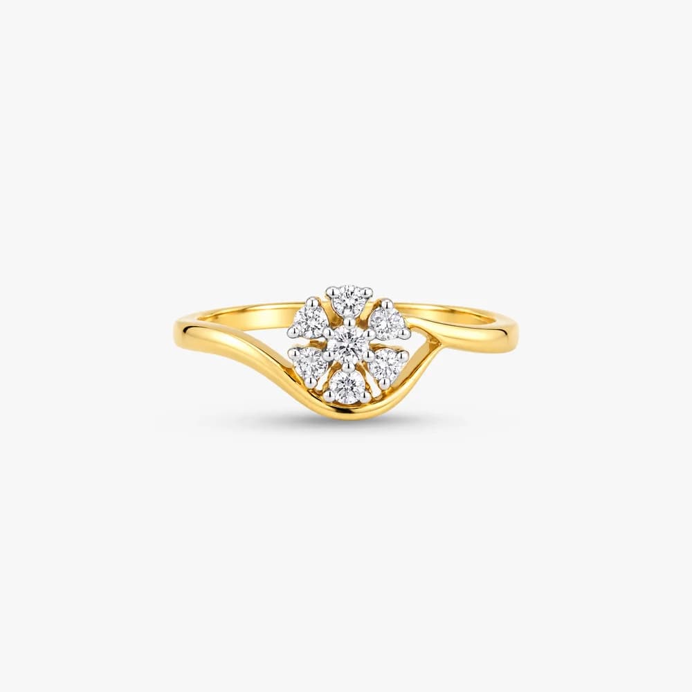 Flower Wave Diamond Ring — image 3