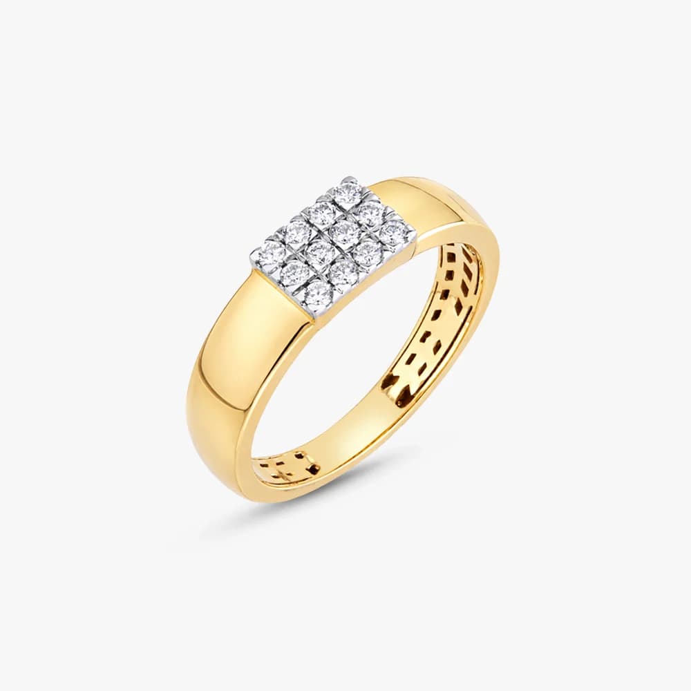 Smooth Rectangle Men's Diamond Ring — image 1
