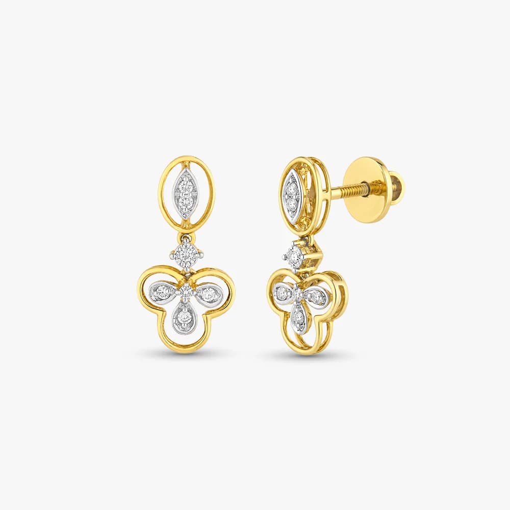 Floral Embrace Diamond Earrings — image 1