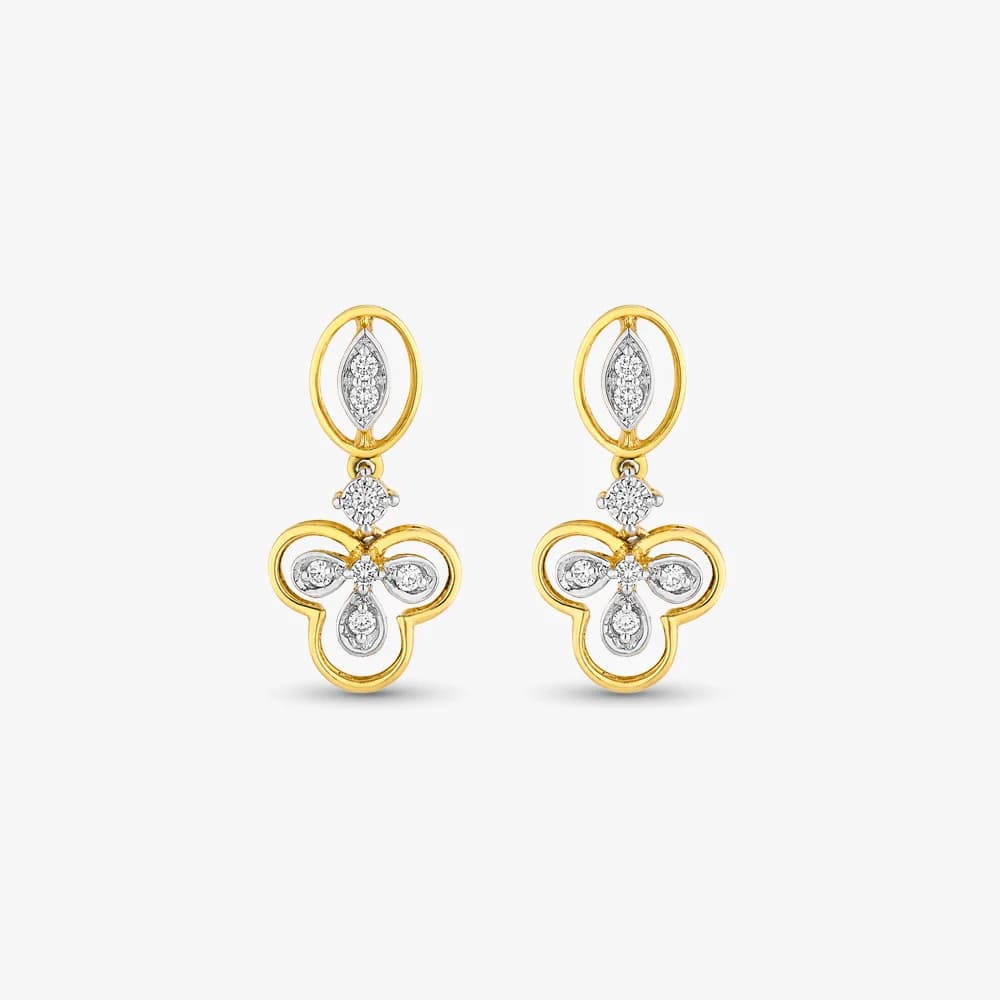Floral Embrace Diamond Earrings — image 2