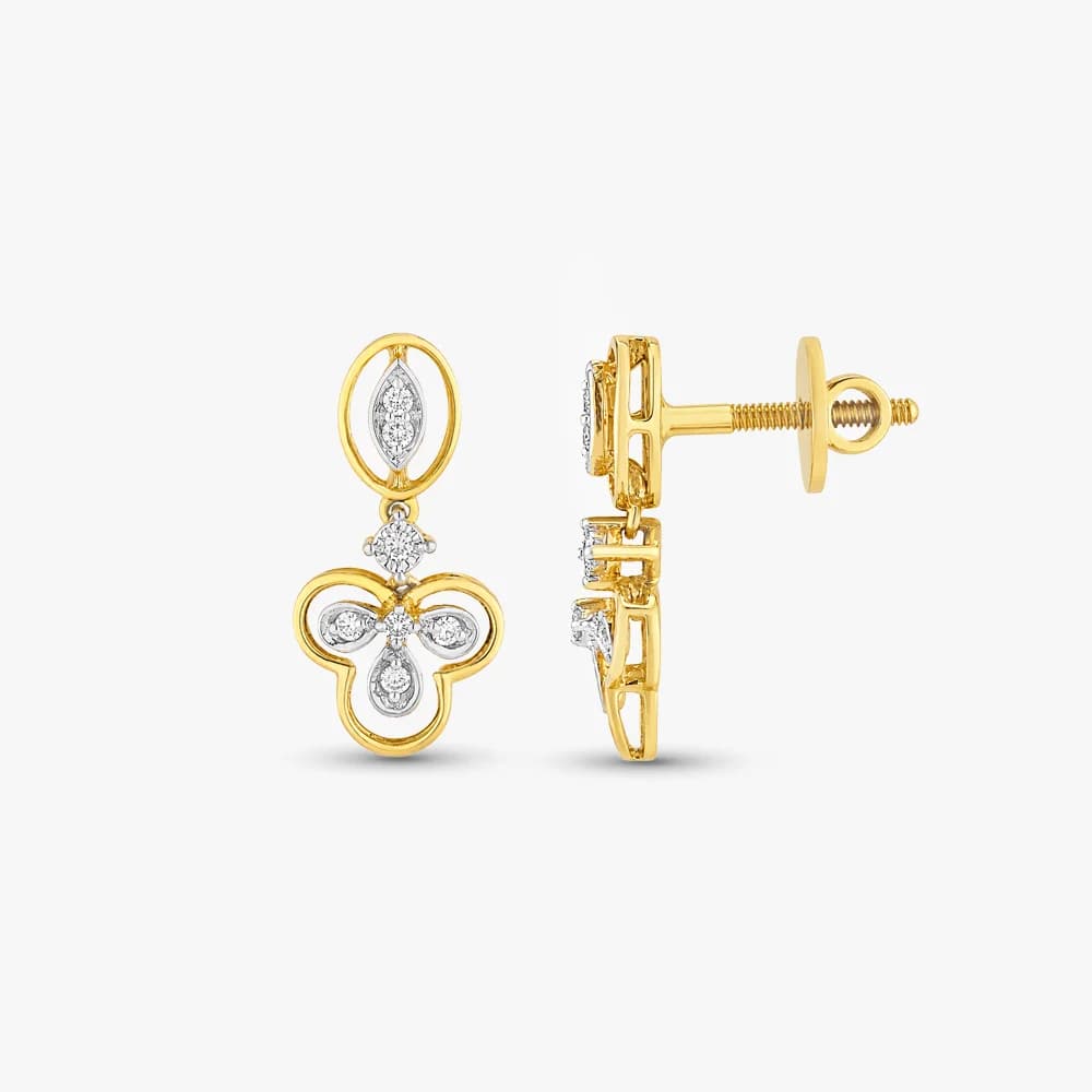 Floral Embrace Diamond Earrings — image 3