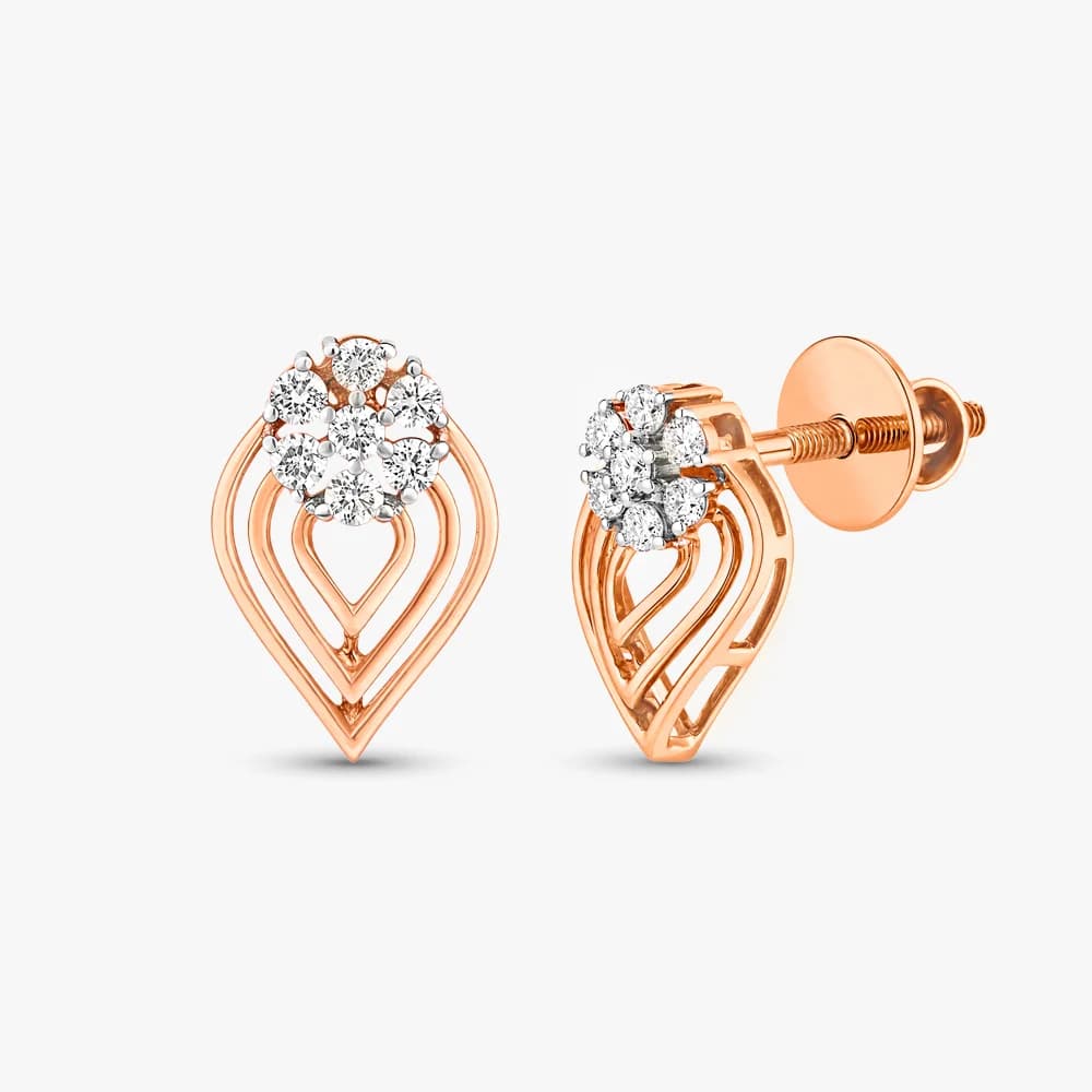 Golden Flow Diamond Earrings — image 1