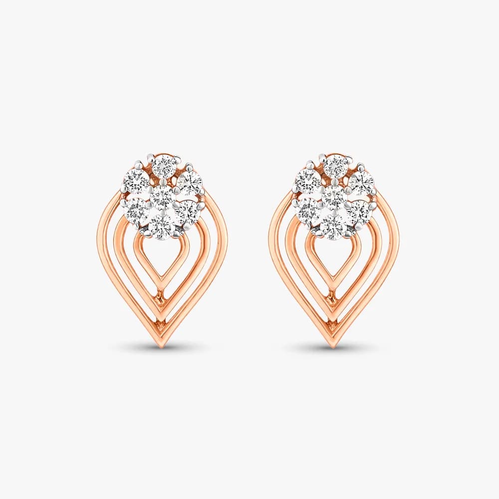 Golden Flow Diamond Earrings — image 2