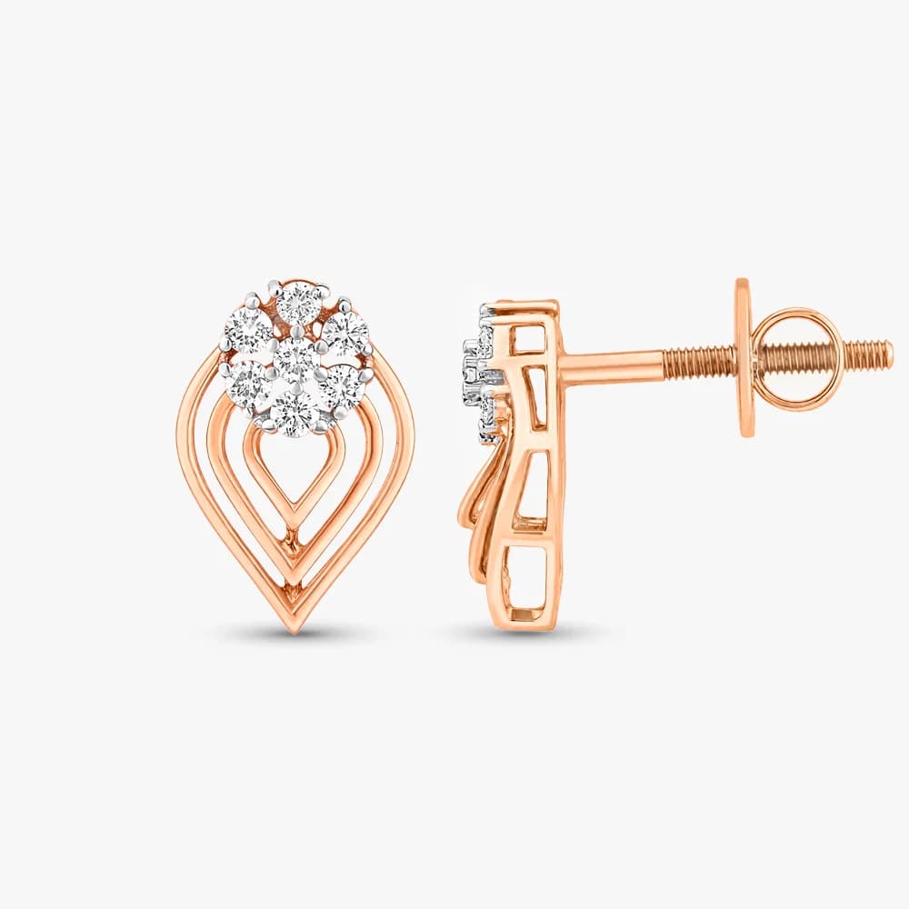 Golden Flow Diamond Earrings — image 3